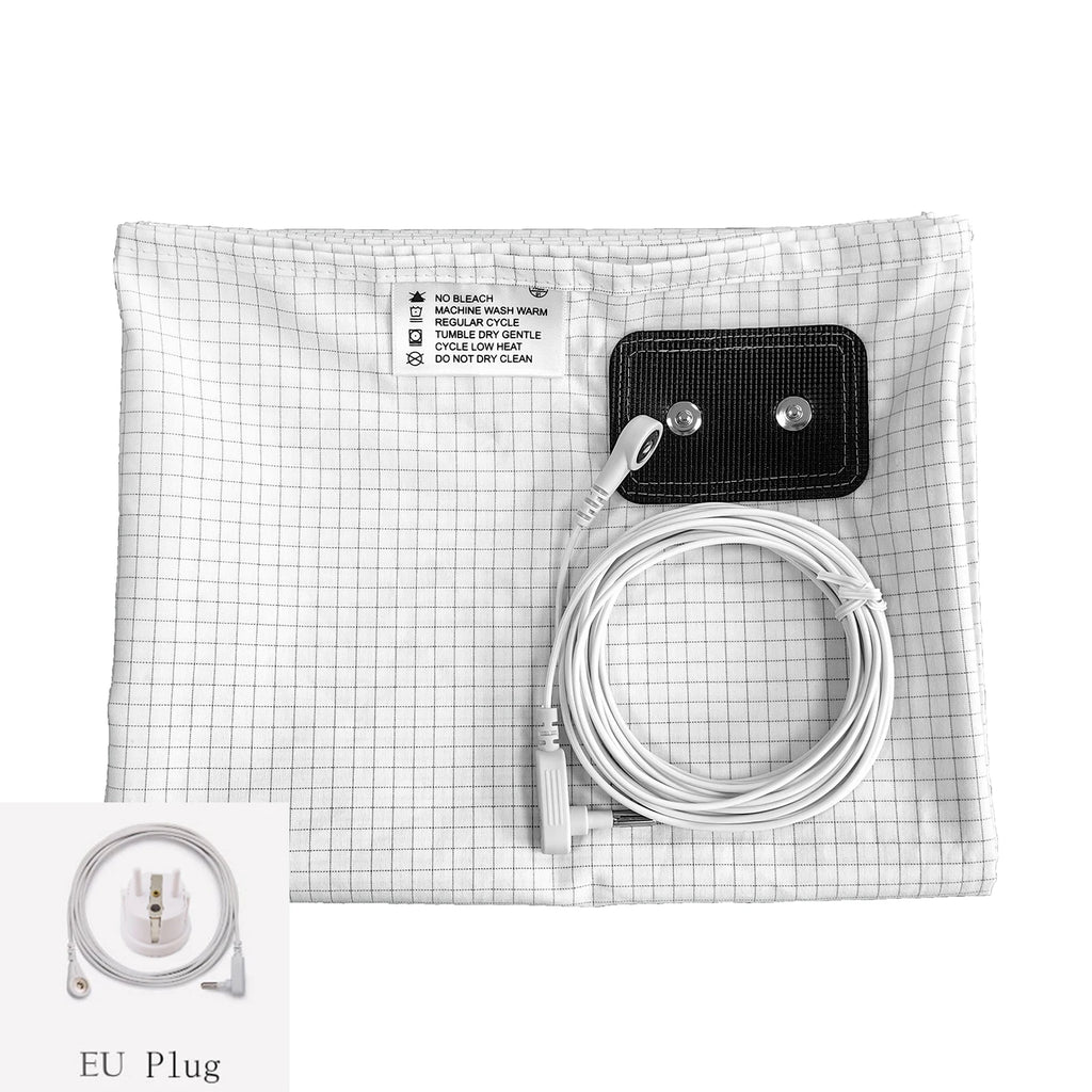 10% Silver Fiber Flat Bedsheet with Earthing Cord Conductive Antistatic Health Protection Sheet Grounded Release Stress
