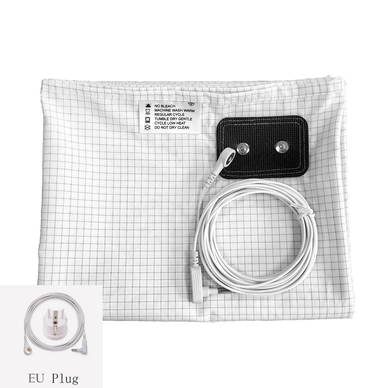 10% Silver Fiber Flat Bedsheet with Earthing Cord Conductive Antistatic Health Protection Sheet Grounded Release Stress