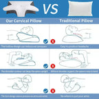 New 2 in 1 Ergonomic Memory Foam pillow Help Sleep,Protect The Neck Cervical Orthopedic Travel Neck Pillow For Sleeping For Home