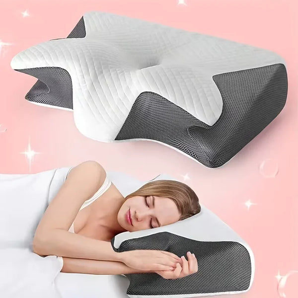 New 2 in 1 Ergonomic Memory Foam pillow Help Sleep,Protect The Neck Cervical Orthopedic Travel Neck Pillow For Sleeping For Home