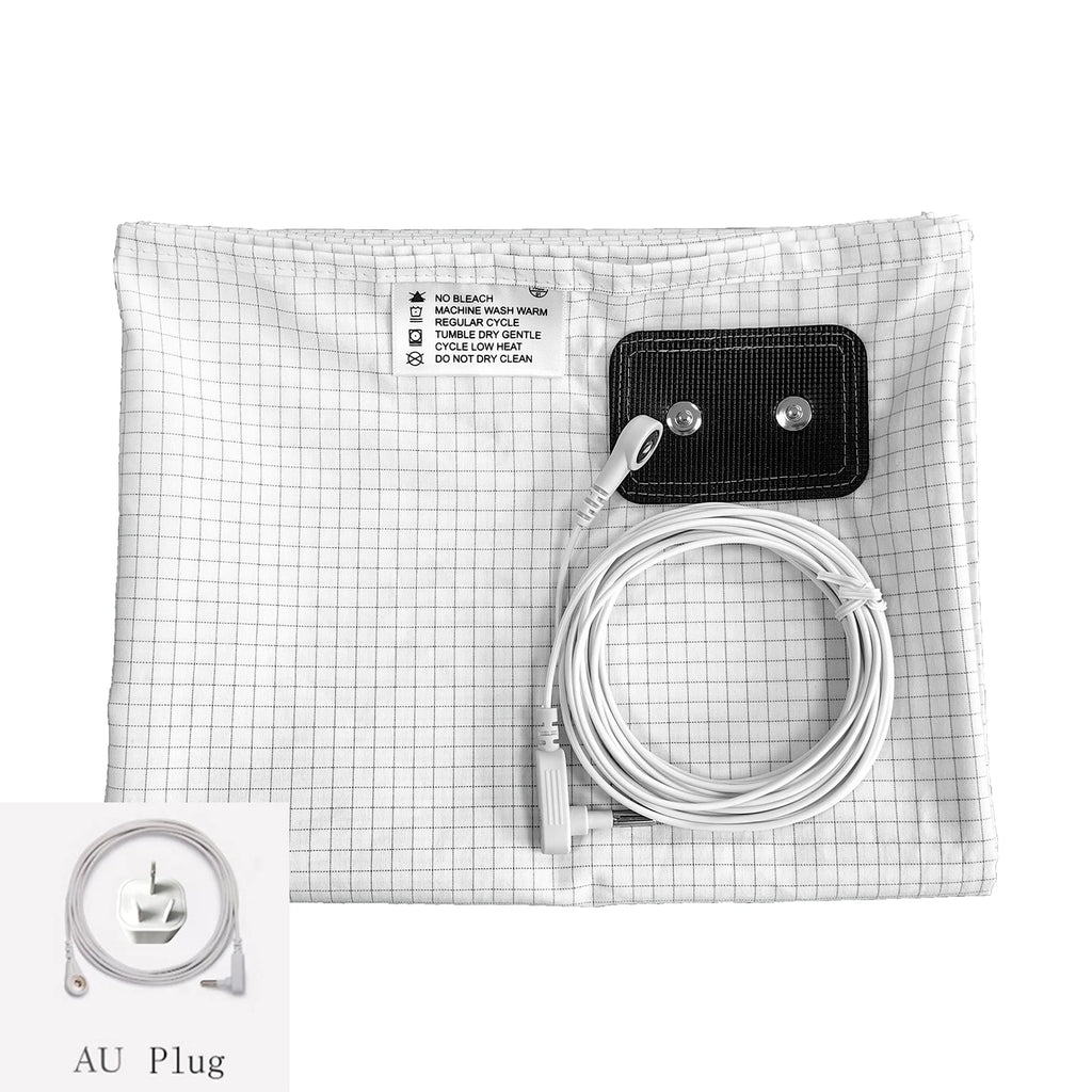 10% Silver Fiber Flat Bedsheet with Earthing Cord Conductive Antistatic Health Protection Sheet Grounded Release Stress