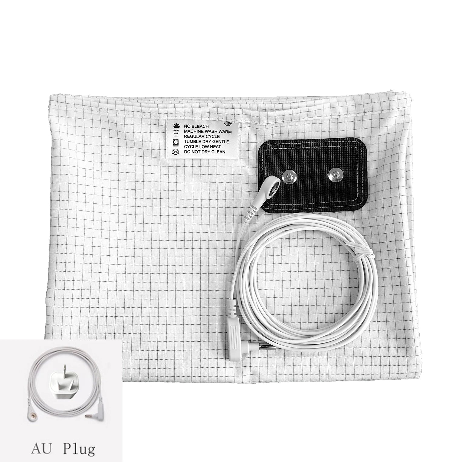 10% Silver Fiber Flat Bedsheet with Earthing Cord Conductive Antistatic Health Protection Sheet Grounded Release Stress