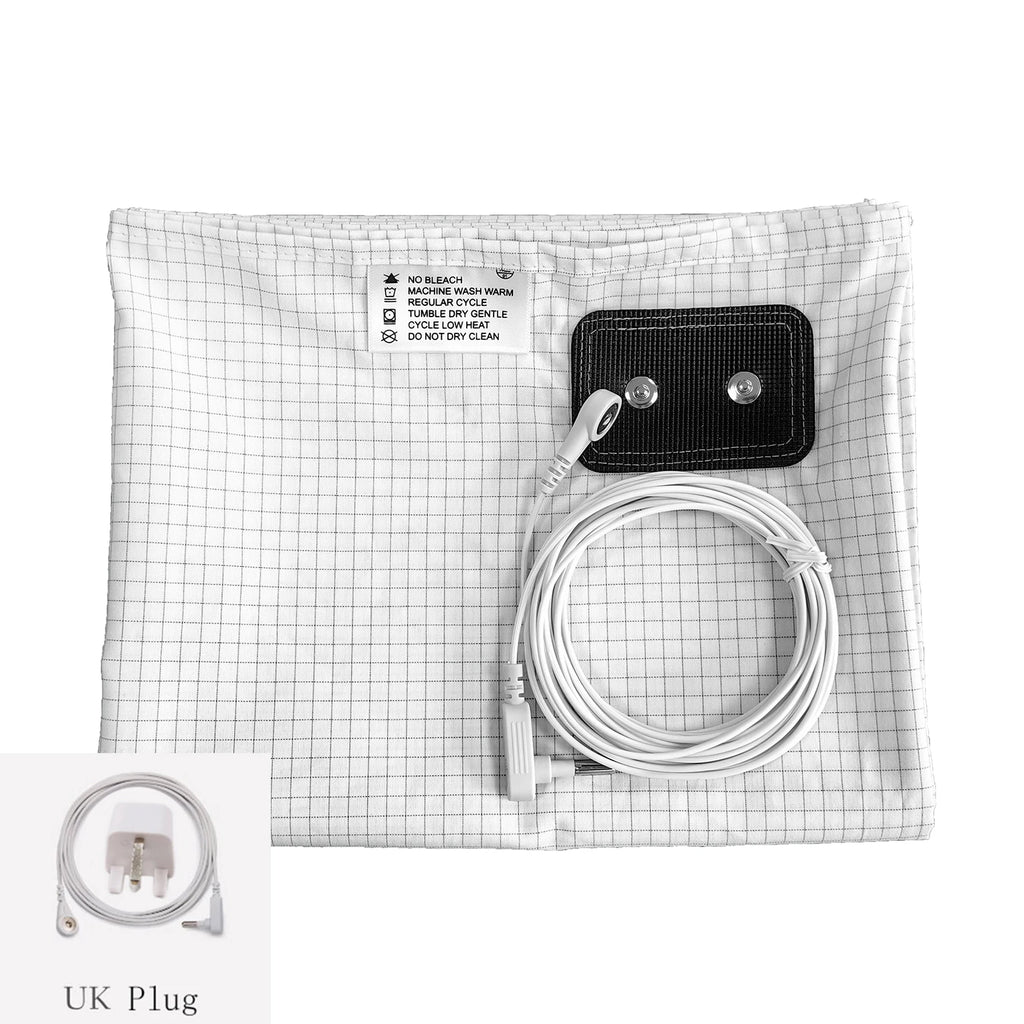 10% Silver Fiber Flat Bedsheet with Earthing Cord Conductive Antistatic Health Protection Sheet Grounded Release Stress