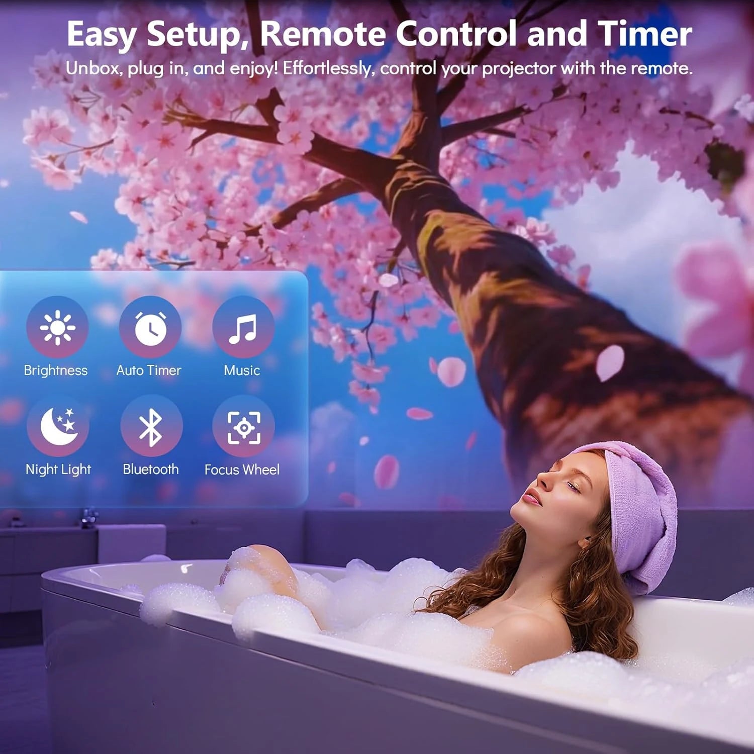 3D Galaxy Projector, 4-in-1 Bluetooth Speaker & Timer, 60 Scenes, Starry Night Light for Bedroom Party Decor, Gifts Kids Adults