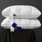 95% Goose Down Pillow White Cotton PillowCover Rectangle Bedroom Sleep 5-Star Hotel Pillow Low-Mid-high Pillows for Sleeping