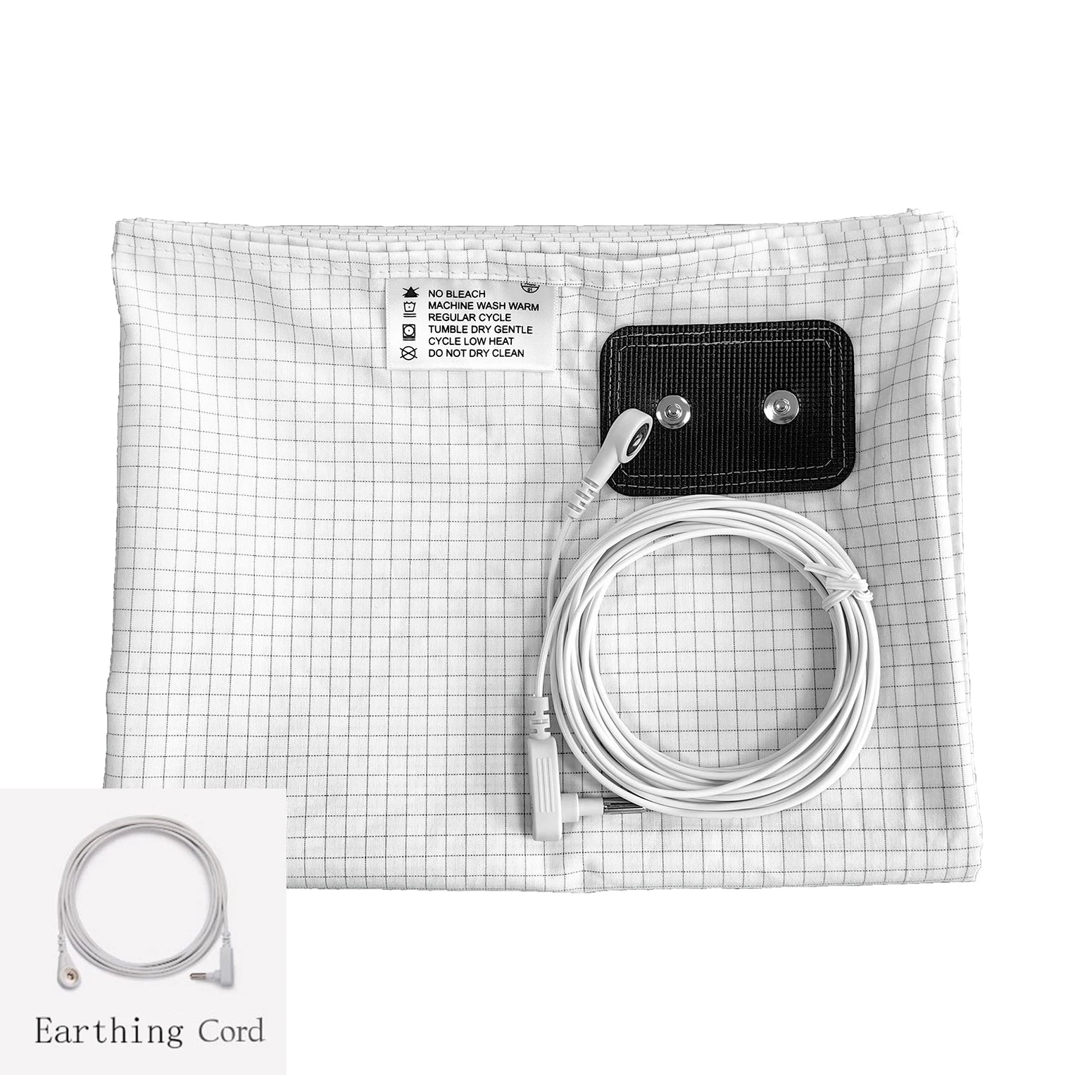 10% Silver Fiber Flat Bedsheet with Earthing Cord Conductive Antistatic Health Protection Sheet Grounded Release Stress