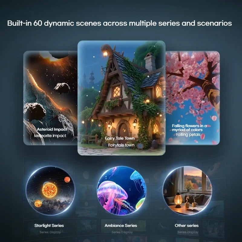 3D Galaxy Projector, 4-in-1 Bluetooth Speaker & Timer, 60 Scenes, Starry Night Light for Bedroom Party Decor, Gifts Kids Adults