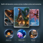 3D Galaxy Projector, 4-in-1 Bluetooth Speaker & Timer, 60 Scenes, Starry Night Light for Bedroom Party Decor, Gifts Kids Adults