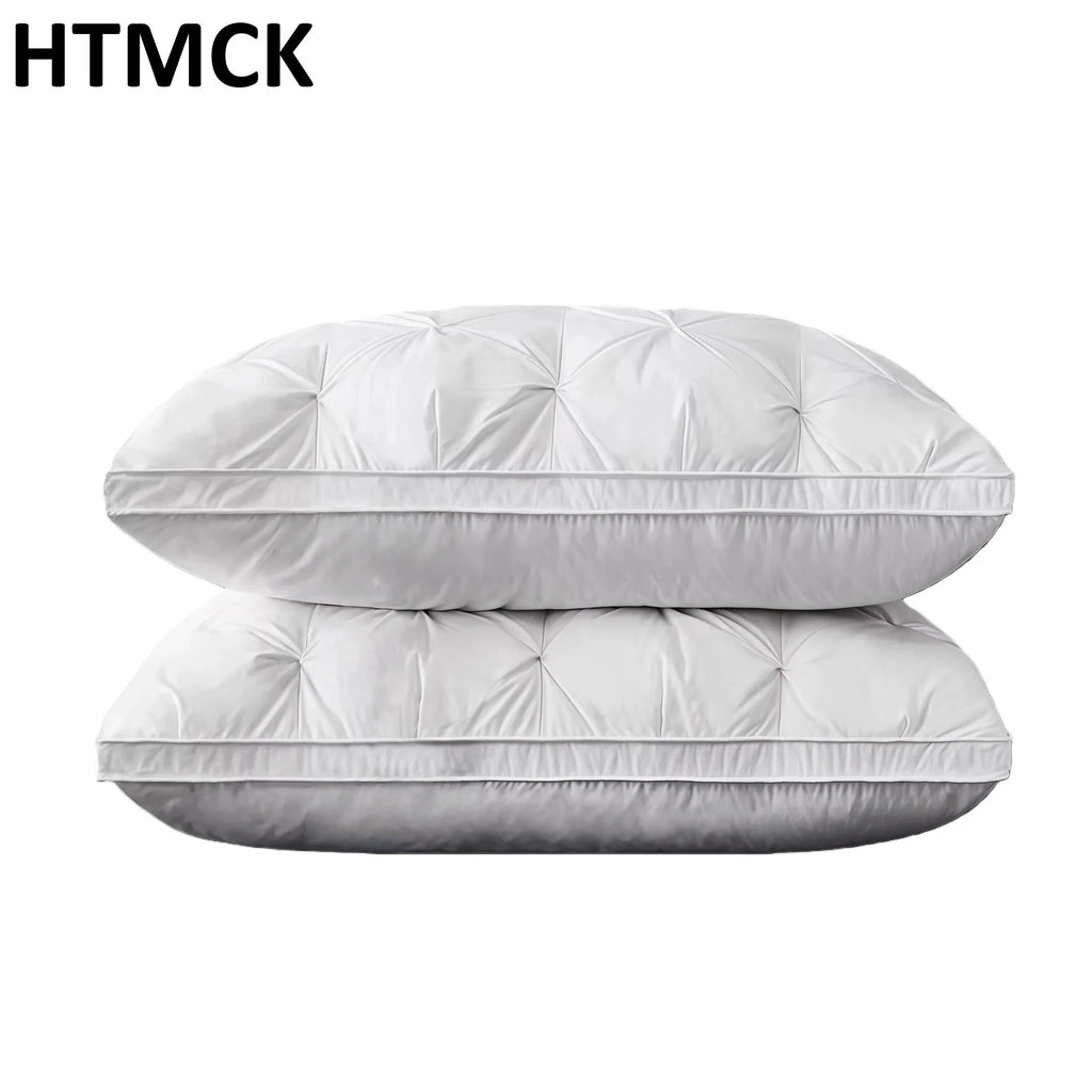 HTMCK 5-Star Hotel Comfortable Sleeping Pillow Three-Dimensional Soft Bilateral Washed Solid Color  Sleeping Pillows
